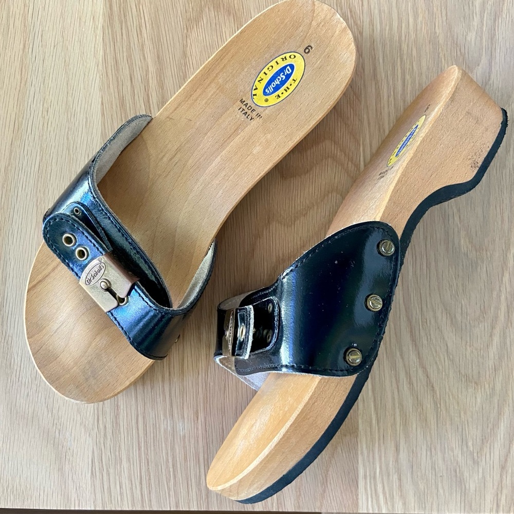 Dr Scholl’s vintage wooden sandals